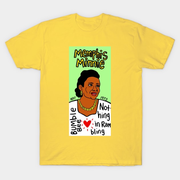 Memphis Minnie T-Shirt by krusefolkart